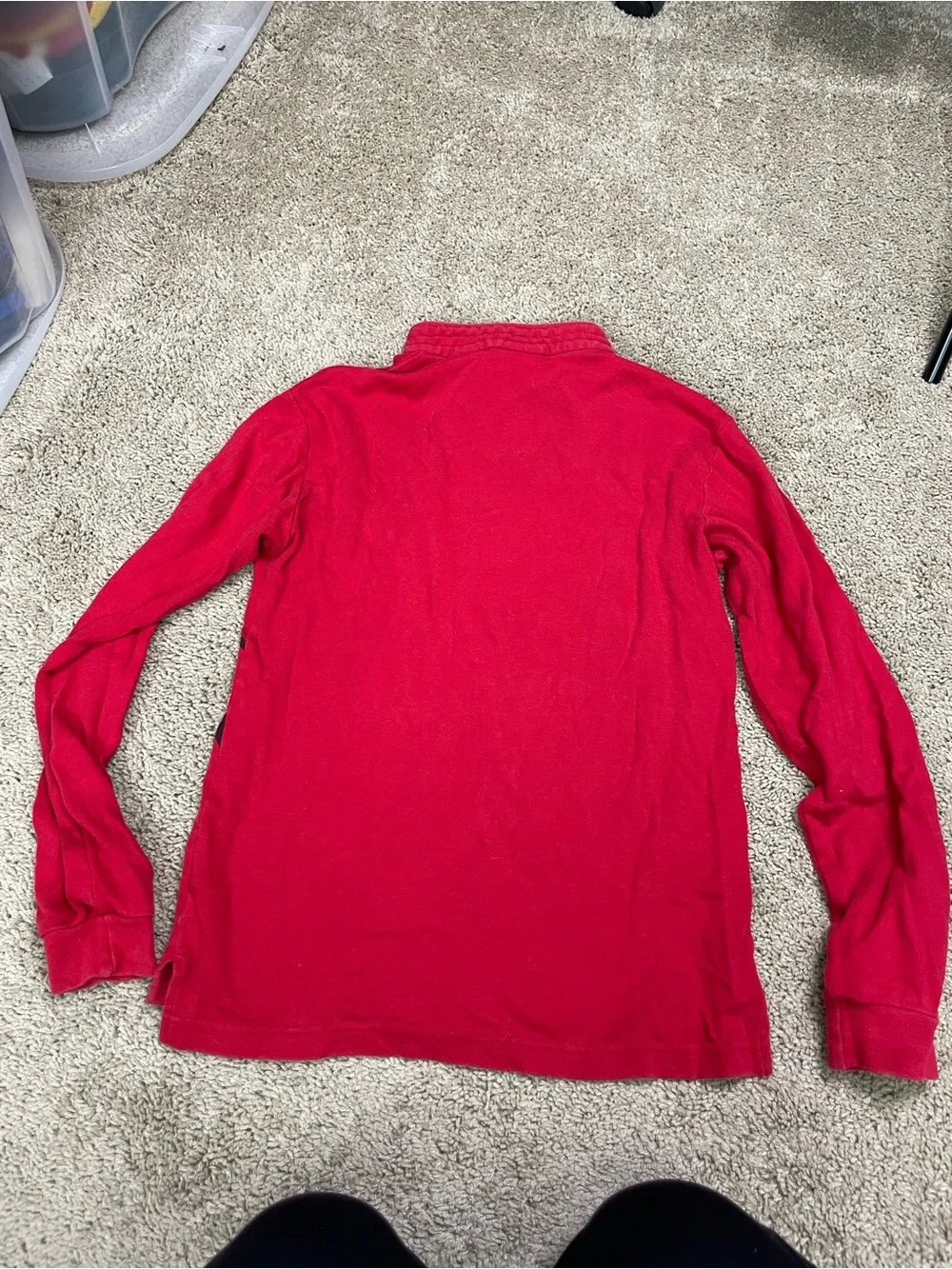 Spyder Red Long Sleeve Tee with Large Black‎ Spider Graphic